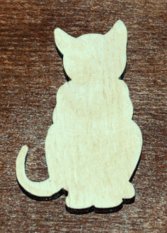 Laser Cut Cat Unfinished Wooden Cutout Free CDR Vectors Art