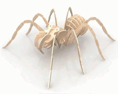Laser Cut Spider 3d Puzzle Free DXF File