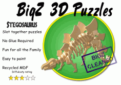 Laser Cut Stegosaurus 3d Puzzle Free DXF File