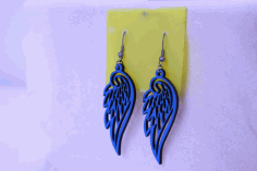 Laser Cut Angel Wing Earrings Free DXF File