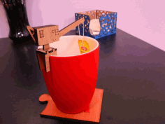 Laser Cut Tea Bag Holder Free DXF File