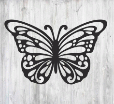 Laser Cut Engrave Butterfly Silhouette Free CDR Vectors Art