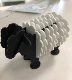 Laser Cut Sheep Coasters Free DXF File
