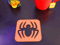 Laser Cut Spider Coaster Free DXF File