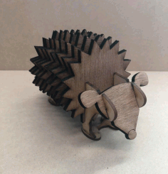 Laser Cut Wooden Hedgehog Coasters Free DXF File
