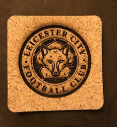 Laser Cut Leicester City Coaster Free CDR Vectors Art