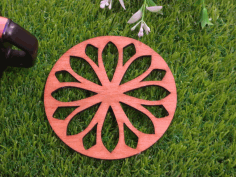 Laser Cut Simple Wood Coasters Free CDR Vectors Art