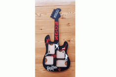 Guitar Picture Frame Photos Rock Free DXF File