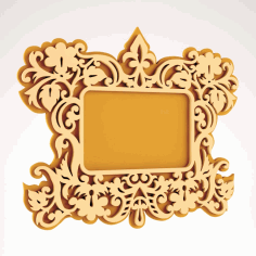 Laser Cut Decorative Wall Frame Free DXF File