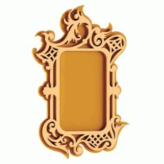 Laser Cut Simple Wall Frame Home Decor Free DXF File