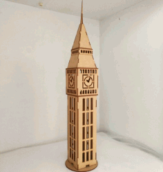 Laser Cut Big Ben London 3d Puzzle Free DXF File