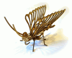 Laser Cut Wooden Butterfly 3d Puzzle Free DXF File