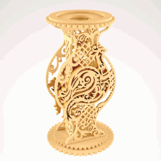 Laser Cut Vintage Decorative Vase Free DXF File