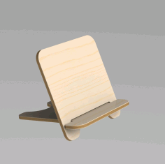 Laser Cut Wooden Book Stand Free DXF File