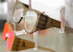 Laser Cut Wooden Glasses With Acrylic Lenses Free CDR Vectors Art