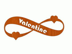Laser Cut Infinity Sign Happy Valentines Day Love Cutout Free CDR Vectors Art