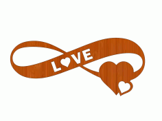 Personalized Infinity Symbol Custom Wood Heart Sign Wooden Love Heart Shape Free CDR Vectors Art
