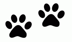 Laser Cut Dog Paw Silhouette Free CDR Vectors Art
