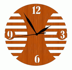 Laser Cut Decorative Wooden Room Wall Clock Design Free CDR Vectors Art