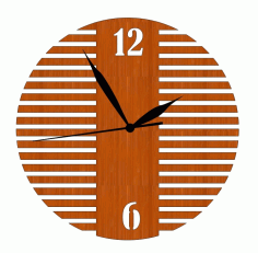 Laser Cut Unique Wooden Wall Clock Template Free CDR Vectors Art