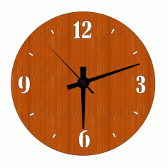 Laser Cut Wood Wall Clock Decorative Design Free CDR Vectors Art