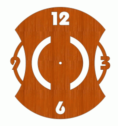 Laser Cut Customized Round Wooden Wall Clock Free CDR Vectors Art