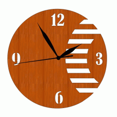 Laser Cut Wooden Clock Plans Pattern Free CDR Vectors Art