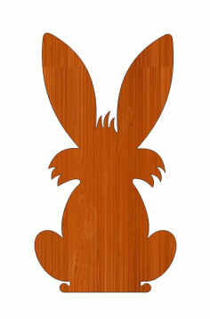 Laser Cut Decorative Rabbit Easter Bunny Rabbit Unfinished Design Free DXF File