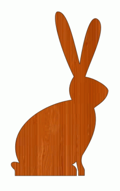 Laser Cut Decorative Rabbit Easter Bunny Unfinished Design Free DXF File