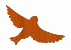 Laser Cut Flying Bird Clipart Wooden Unfinished Cutout Free CDR Vectors Art