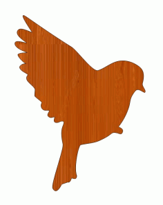 Laser Cut Sparrow Bird Solid Wood Shape Unfinished Piece Cutout Free CDR Vectors Art