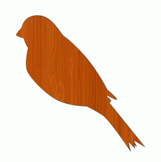Laser Cut Unfinished Wood For Crafts Wooden Finch Bird Shape Free CDR Vectors Art