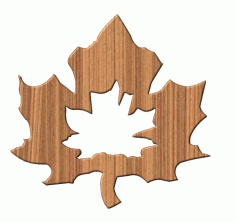 Laser Cut Leaf Wood Cutout Shape Free CDR Vectors Art