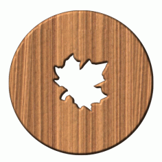 Laser Cut Maple Leaf Unfinished Wood Cutout Free CDR Vectors Art