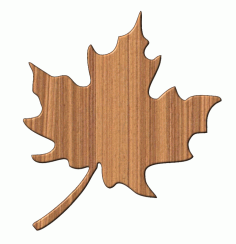 Laser Cut Unfinished Wood Maple Leaf Cutout Free CDR Vectors Art
