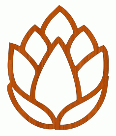 Laser Cut Illustration Of Lotus Flower Free CDR Vectors Art