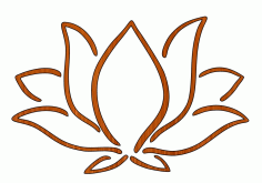 Laser Cut Lotus Flower Icon Design Free CDR Vectors Art