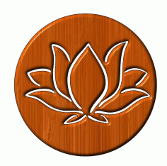 Laser Cut Wooden Lotus Flower Design Free CDR Vectors Art
