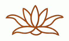 Laser Cut Wood Lotus Flower Icon Free CDR Vectors Art