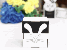Laser Cut Bunny Box 3mm Free CDR Vectors Art