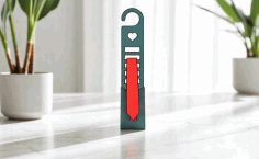 Laser Cut Tie Hanger Tie Organizer