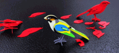 Bird 3d Puzzle Free CDR Vectors Art