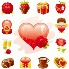 Love theme icon Free CDR Vectors Art