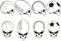 Movement element skull Free CDR Vectors Art