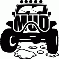 Mud Offroad Jeep Sticker Free CDR Vectors Art