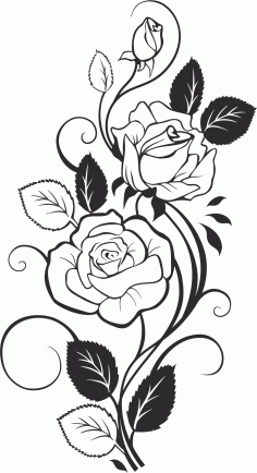 Black And White Rose Free CDR Vectors Art