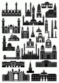 Architecture Islamic Building Free CDR Vectors Art