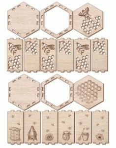 Honeycomb Box File Download For Laser Cut Free CDR Vectors Art